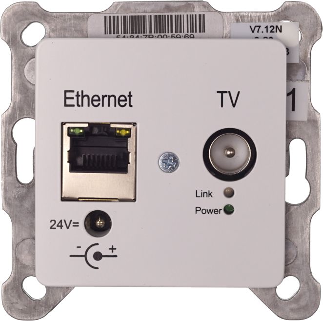 ALLNET Punkt-zu-Punkt Coax 8 Port Master Chassis/Verstärker EOC 200 zbh. EOC G.hn Unterputzdose/Durchgangsdose "ALL-GHN108S-200-UP-Dose"