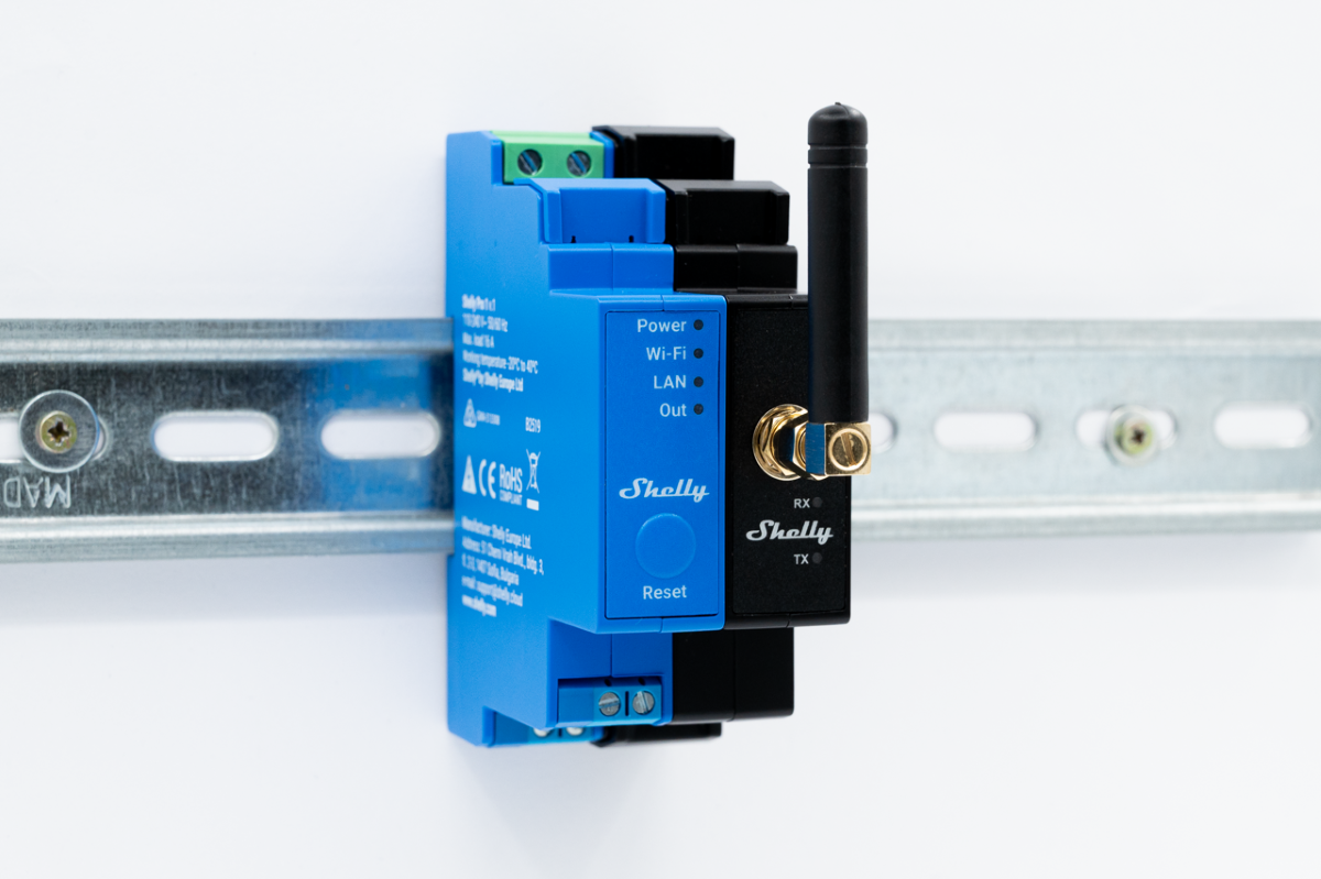 Shelly · Hutschiene Zubehör · "Pro LoRa Add-on"