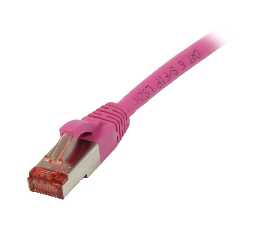 Synergy21 Patchkabel RJ45, CAT6 250Mhz, 0,15m Magenta, S-STP(S/FTP), LSZH