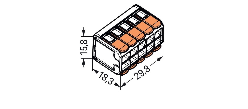 Wago Serie 221 - 10*4mm (15 Stück)