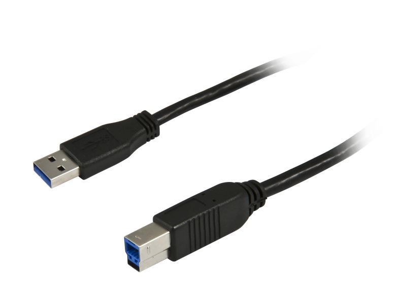 Kabel USB, A(St) => B(St),  5.0m, USB3.0,  schwarz, Synergy 21,