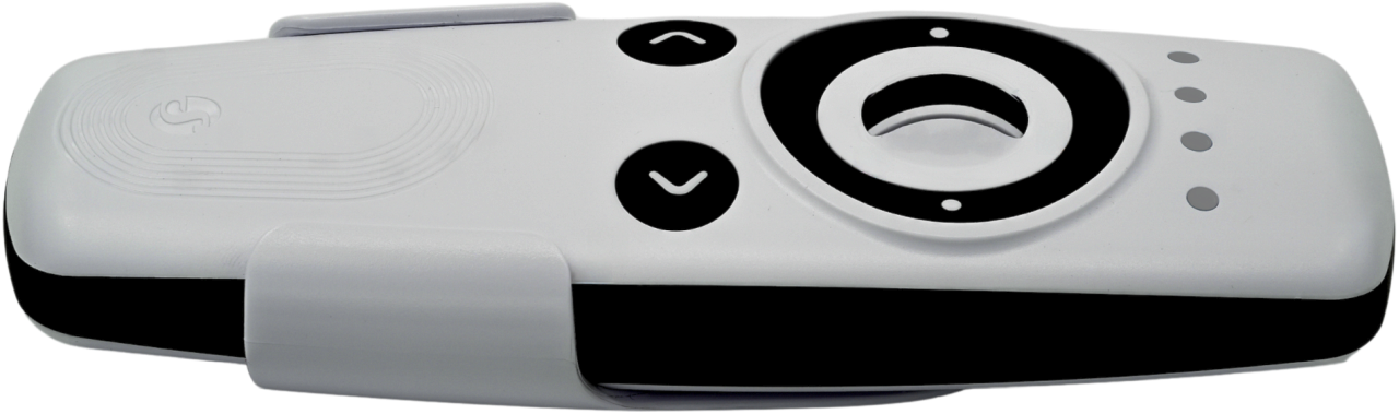 Shelly · Plug & Play · "Blu Remote Control ZB white" · Fernbedienung inkl. Halterung · BT · Zigbee · 4 Kanäle · Gestensteuerung · Scrollrad · 2x AAA e