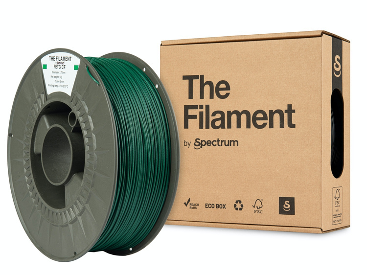 Spectrum Filaments TF-24113 3D printing material Polyethylene terephthalate glycol-carbon fiber (PETG-CF) Green 1 kg