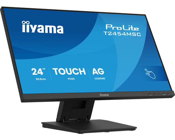 iiyama ProLite T2454MSC-B3AG computer monitor 60.5 cm (23.8") 1920 x 1080 pixels Full HD LED Touchscreen Multi-user Black