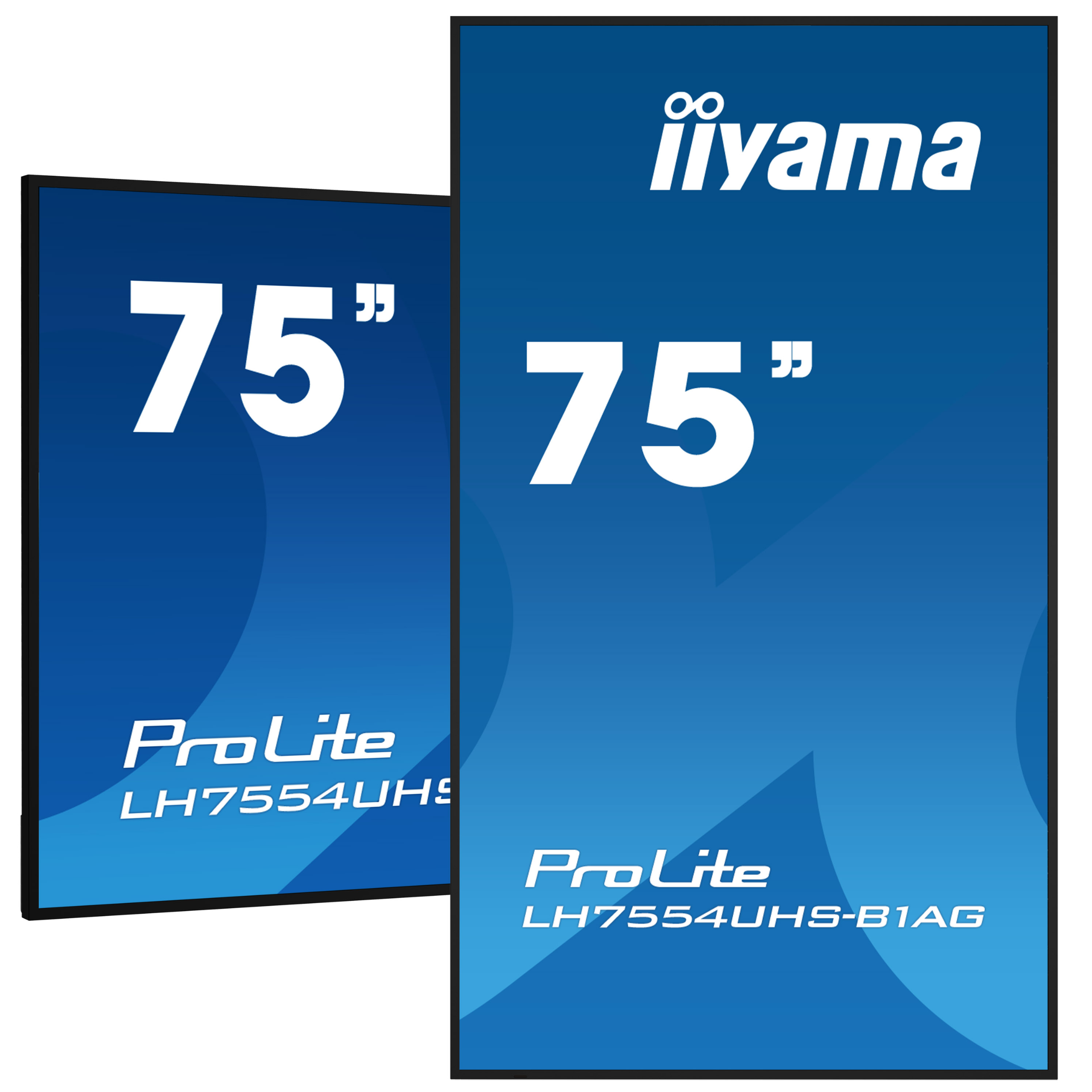 iiyama LH7554UHS-B1AG Signage Display Digital signage flat panel 190.5 cm (75") LCD Wi-Fi 500 cd/m² 4K Ultra HD Black Built-in processor Android 11 24/7