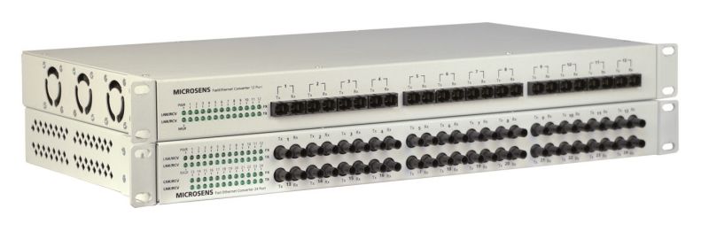Microsens 12 Port Fast Ethernet Medienkonverter, 1310nm SM Microsens 12 Port Fast Ethernet Medienkonverter, 1310nm SM
