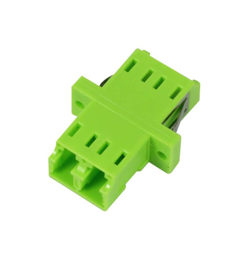 LWL-Kupplung,LC-Buchse/LC-Buchse, 50/125u Multimode OM5, lime Green, duplex, PVC, mit Flansch, Synergy 21,