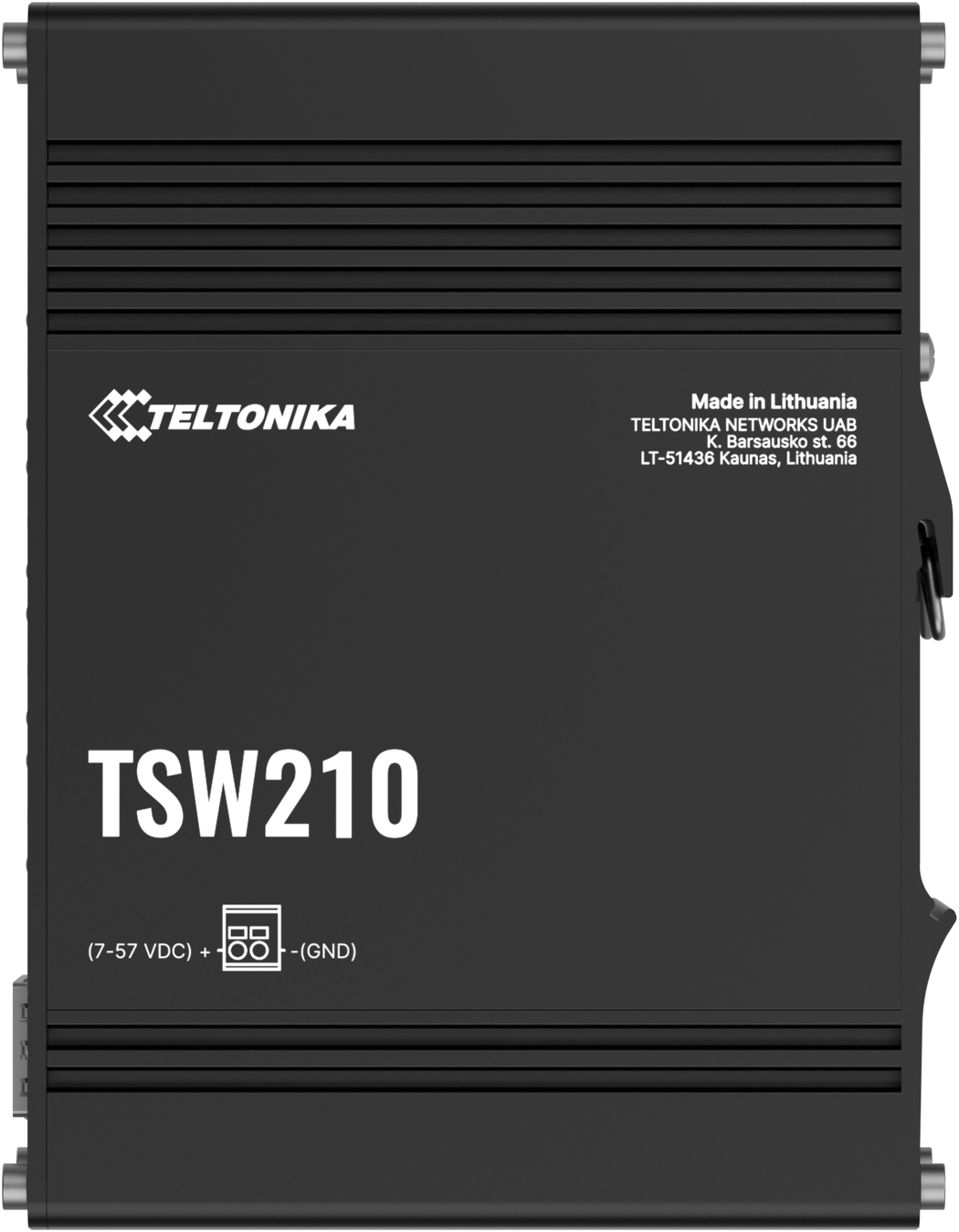 Teltonika · Switch · TSW210 · 8 Port Gigabit Industrial unmanaged Switch, 2 SFP