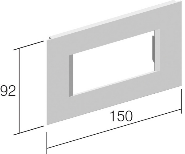 TEM Serie  Modul Brüstungskanal COVER PLATE MA92 4M ES