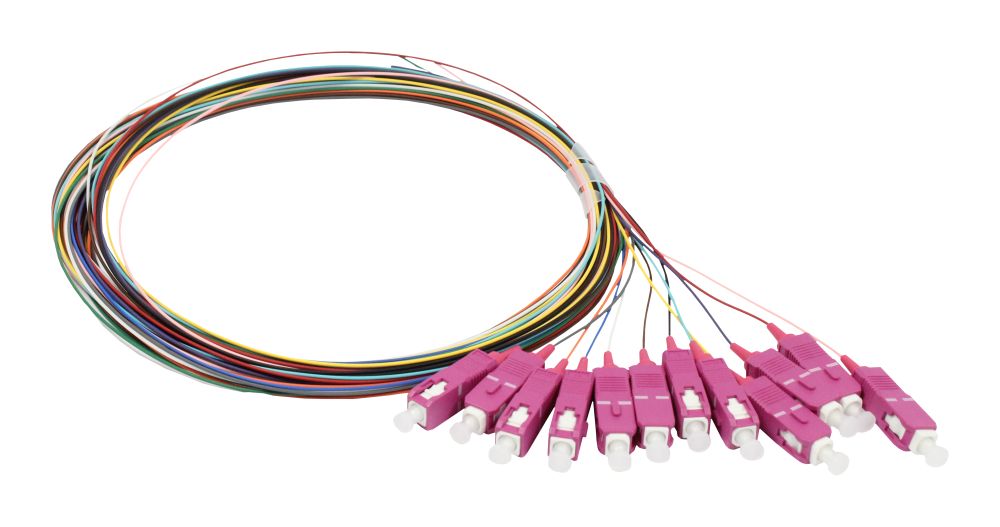 LWL-Pigtail-SC 50/125u, 2mtr. OM4, 12-Pack, farbig, Synergy 21, LWL-Pigtail-SC 50/125u, 2mtr. OM4, 12-Pack, farbig, Synergy 21,