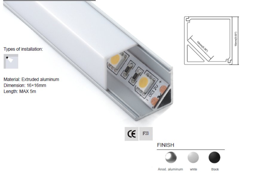 Synergy 21 LED U-Profil 200cm, ALU005