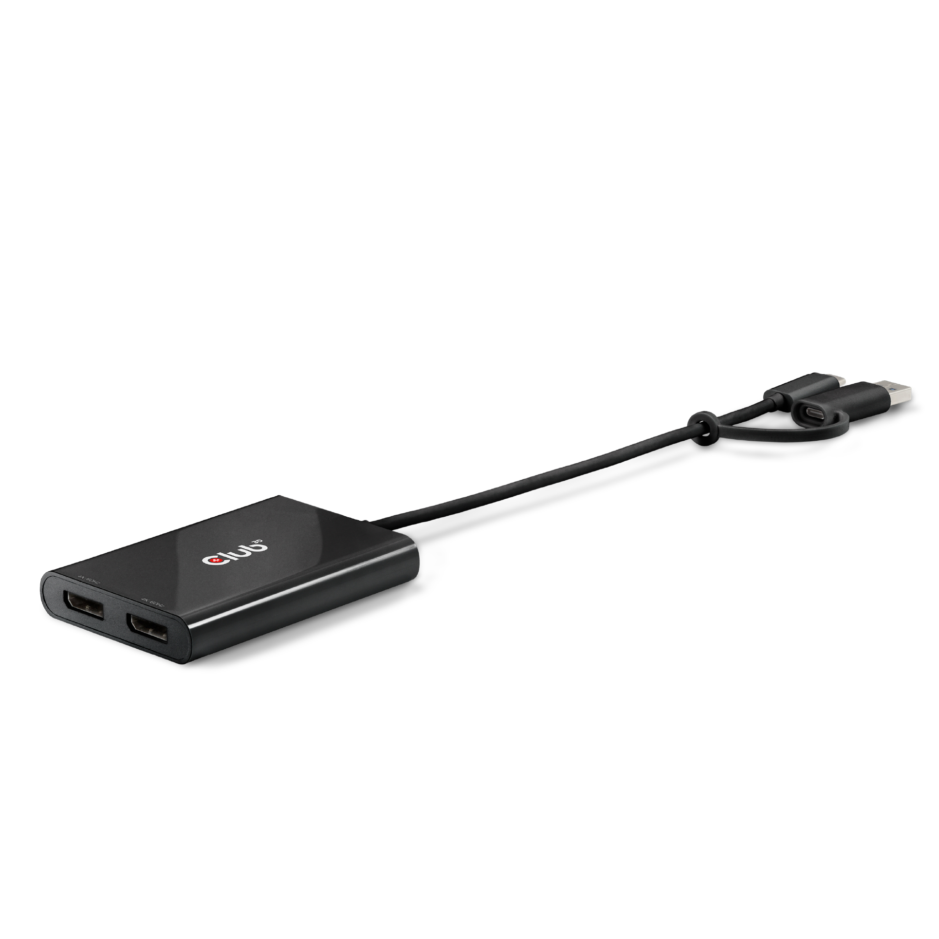 Club 3D Multi Stream Transport Hub USB 3.2 Typ C => 2x DisplayPort 4K60Hz