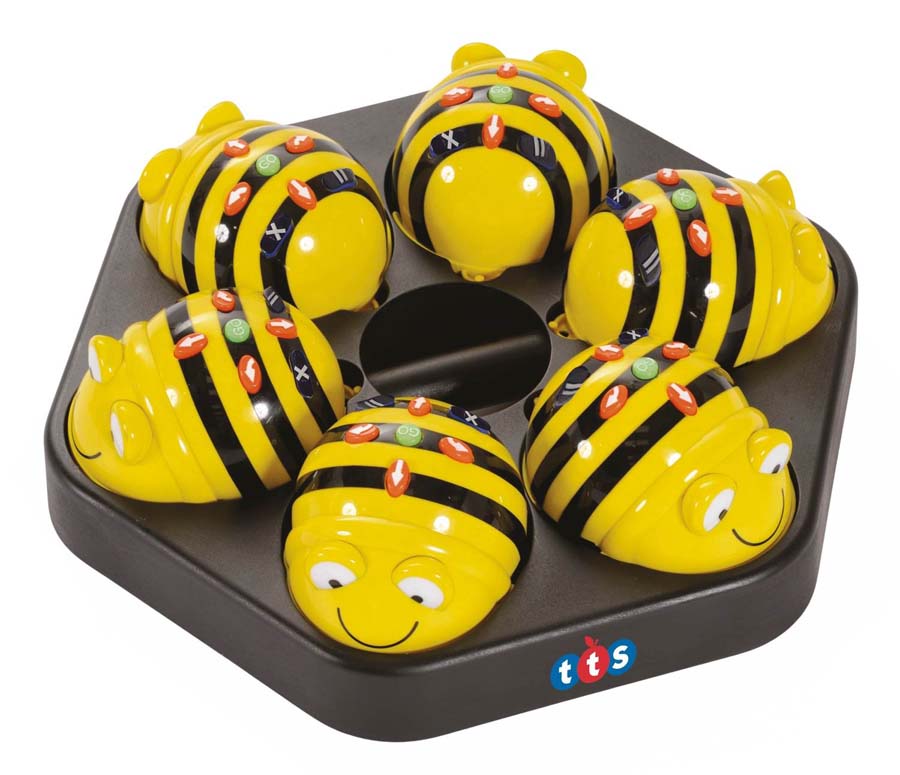 TTS Bee-Bot Klassensatz mit 6 Bee-Bot Robotern und Ladestation