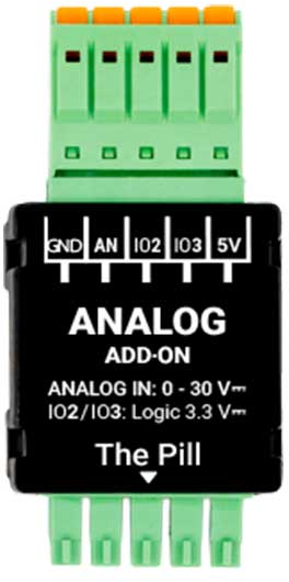 Shelly · The Pill · "Analog 0-30 V Add-on"