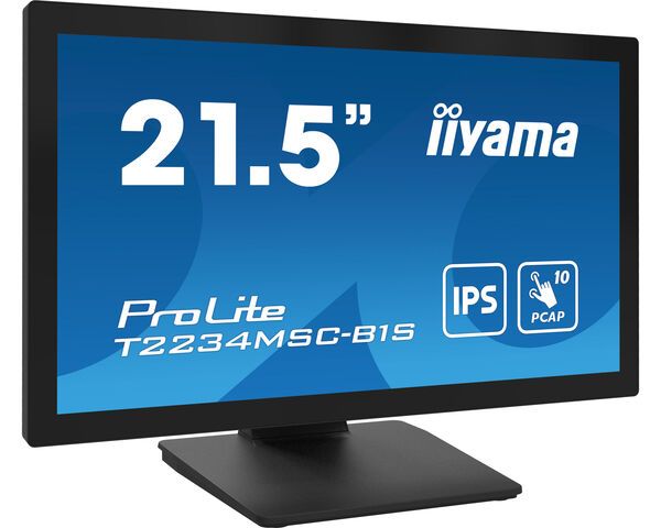 iiyama ProLite T2234MSC-B1S computer monitor 54.6 cm (21.5") 1920 x 1080 pixels Full HD Touchscreen Black