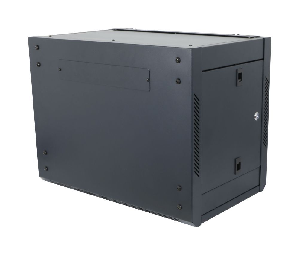 ALLNET 19"Wandgehäuse, 15HE, 1-teilig, T450mm, Schwarz, zerlegt(Flat Pack), SMA-Serie,