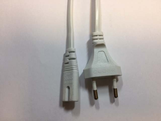 Netzkabel 230V Euro-Stecker/Euro8(C7)-Buchse, 1,8m, weiss, Bulkware Netzkabel 230V Euro-Stecker/Euro8(C7)-Buchse, 1,8m, weiss, Bulkware