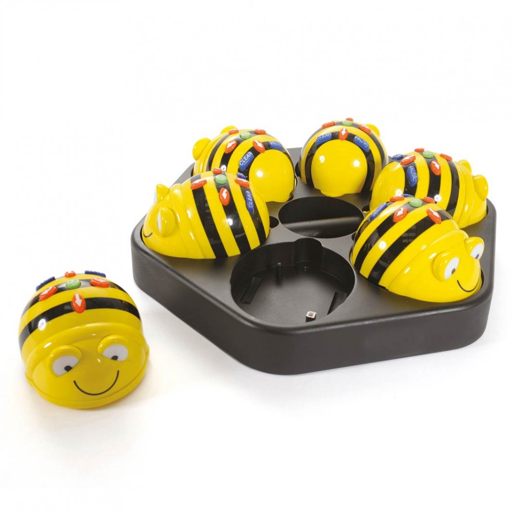 TTS Bee-Bot Klassensatz mit 6 Bee-Bot Robotern und Ladestation