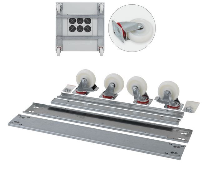 Triton 19 "Schrank,Zbh. Rollensatz(RäDer), Rollensatz Mit VerstäRkungsrahmen 600x1100 FüR RMA/RZA Tragkraft 900 Kg, RDA/RTA Tragkraft 1050 Kg