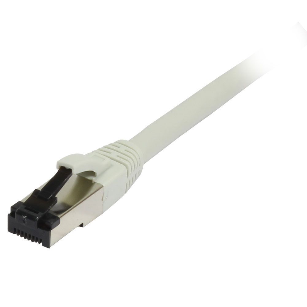 Patchkabel RJ45, CAT8.1 2000Mhz, 10m, Grau, S-STP(S/FTP), TPE/LSZH(SuperFlex), AWG26, Synergy 21