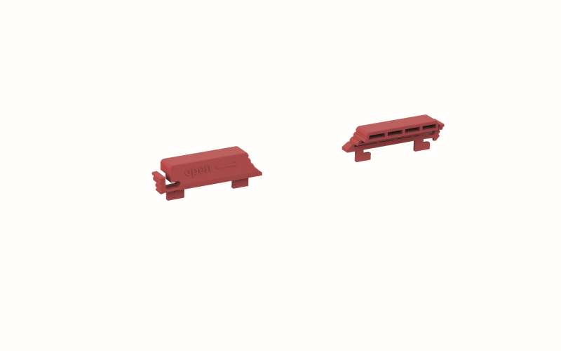 BACHMANN PDU Verriegelungs Clips, Fr C13 Buchsen, 12er Set, Rot