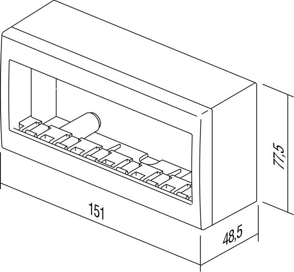TEM Series Module surface-mounted housing IP20 BOX NO CUBO WITH BACK SIDE COV