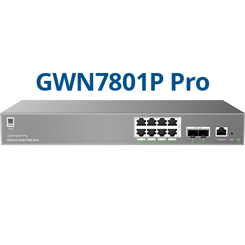 Grandstream GWN7801P PRO – Enterprise Layer 2 Managed Switch – 8× Gigabit RJ45 (PoE/PoE ) 2× Gigabit SFP