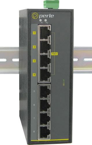 Perle IDS-108FPP-XT Fast Ethernet (10/100) Power over Ethernet (PoE) Black