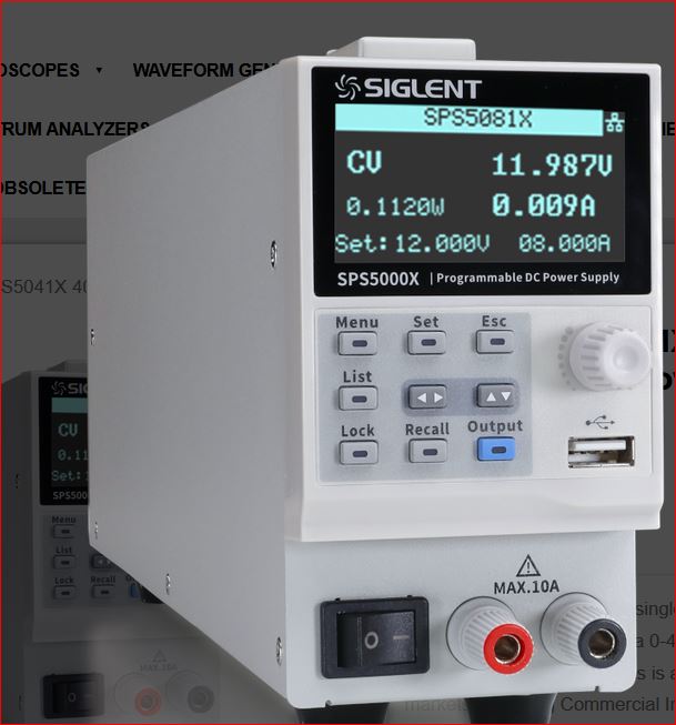 Siglent SPS5041X DC Labornetzgerät / Das SPS5041X ist ein DC Labornetzgerät mit einem Kanal und hat eine max. Ausgangsleistung von 360W. Siglent SPS5041X DC Labornetzgerät / Das SPS5041X ist ein DC Labornetzgerät mit einem Kanal und hat eine max. Ausgangsleistung von 360W.