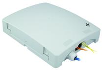 Telegärtner LWL, Wandverteiler Mini-Speissverteiler, ODB 54 bestückt mit 12x E2000 APC Kupplungen, 12 Pigtails, OS2, grün Telegärtner LWL, Wandverteiler Mini-Speissverteiler, ODB 54 bestückt mit 12x E2000 APC Kupplungen, 12 Pigtails, OS2, grün