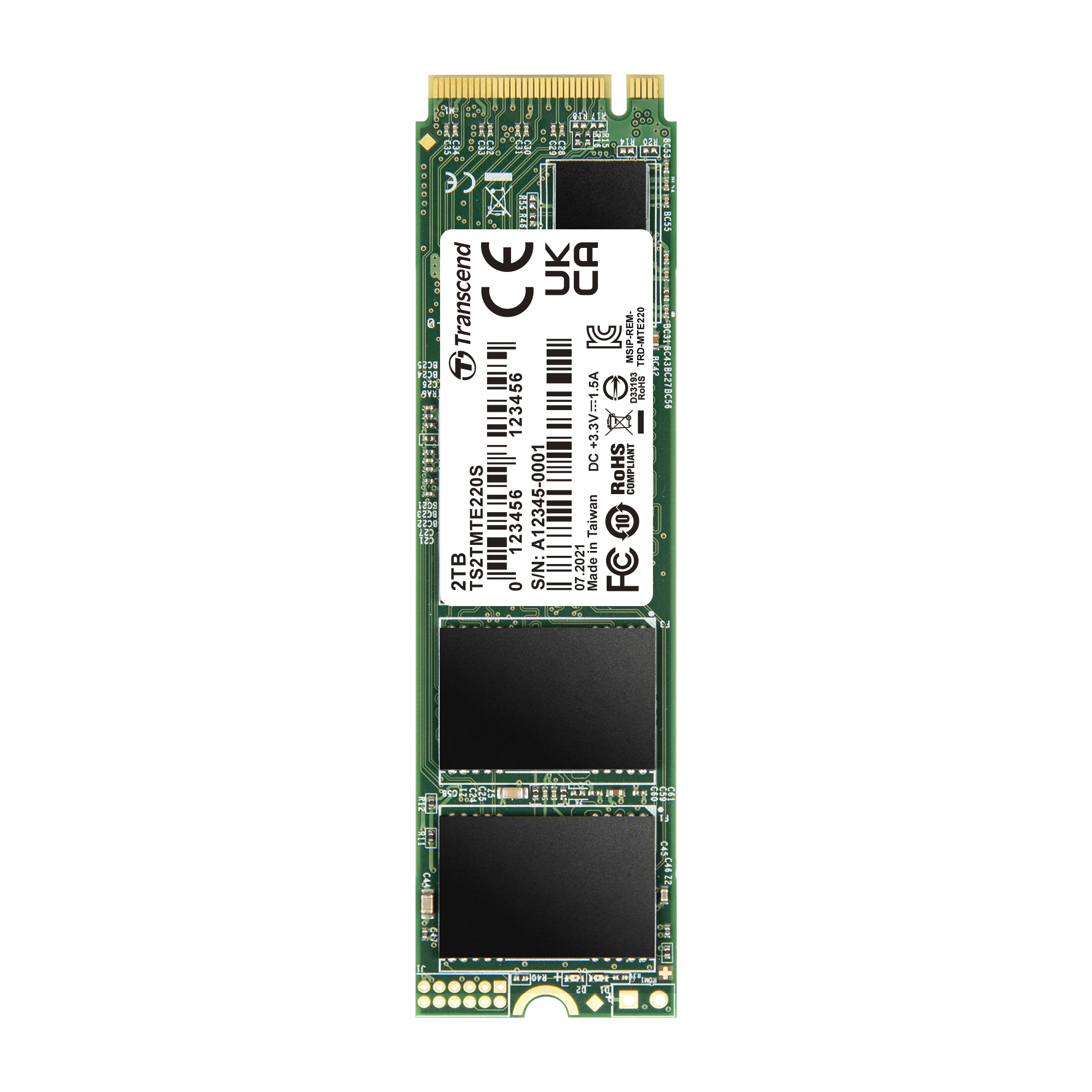 SSD m.2 PCIe 2000GB Transcend 220S