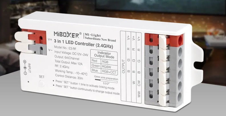 LED Controller E-Serie 3in1 (RGB/RGB-W/RGB CCT) 2,4GHz Milight/Miboxer