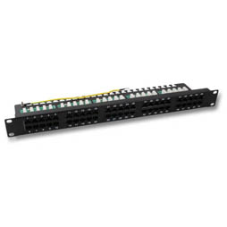 Patch Panel 50xTP,CAT3,ISDN,19",Schwarz