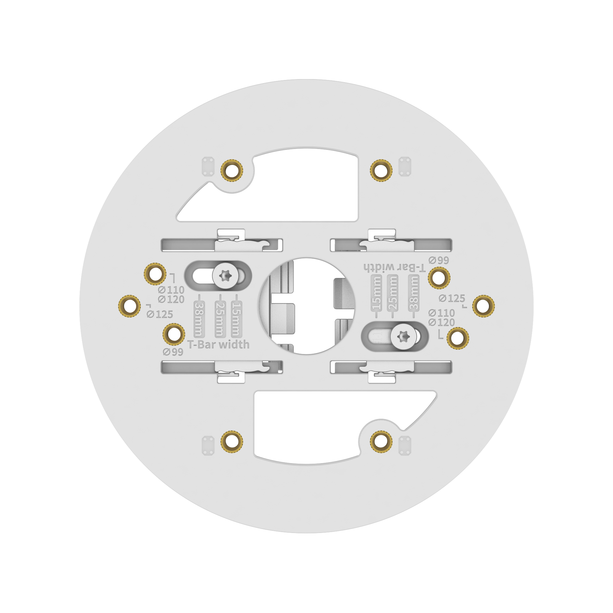 Hanwha Vision Zubehör • Montagezubehör • Tile Grid Ceiling Mount • SBP-140CMT • 4er Pack