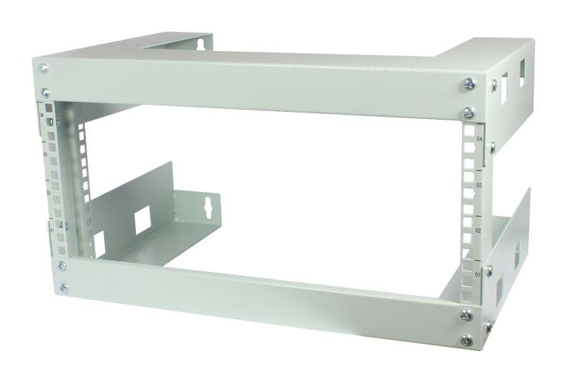 ALLNET 19"Wandgehäuse offen,  4HE, T300mm, Lichtgrau, SWD-Serie,