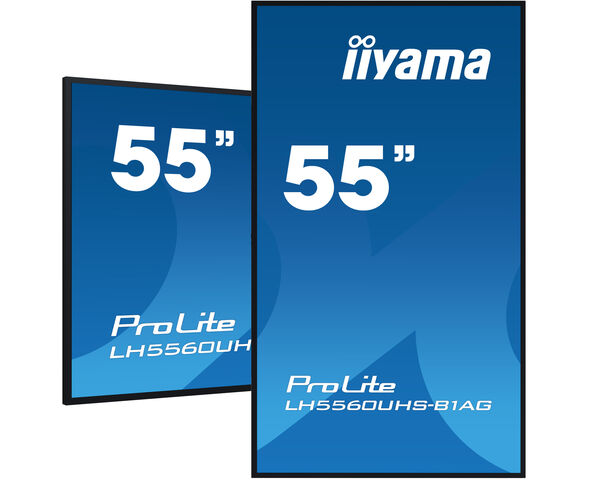 iiyama LH5560UHS-B1AG Signage Display Digital A-board 138.7 cm (54.6") LED Wi-Fi 500 cd/m² 4K Ultra HD Black Built-in processor Android 11 24/7