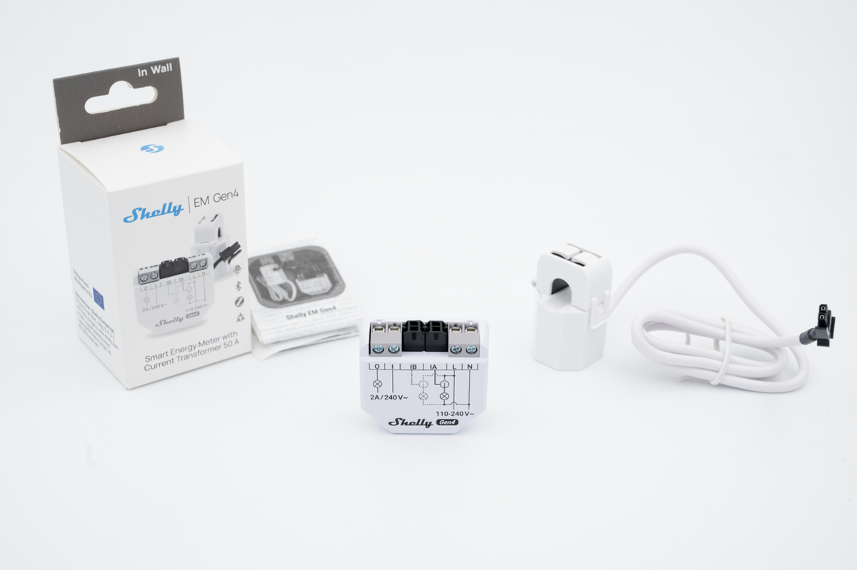 Shelly · Unterputz · "EM Gen4" · Messfunktion · WLAN · Zigbee · Matter · Bluetooth