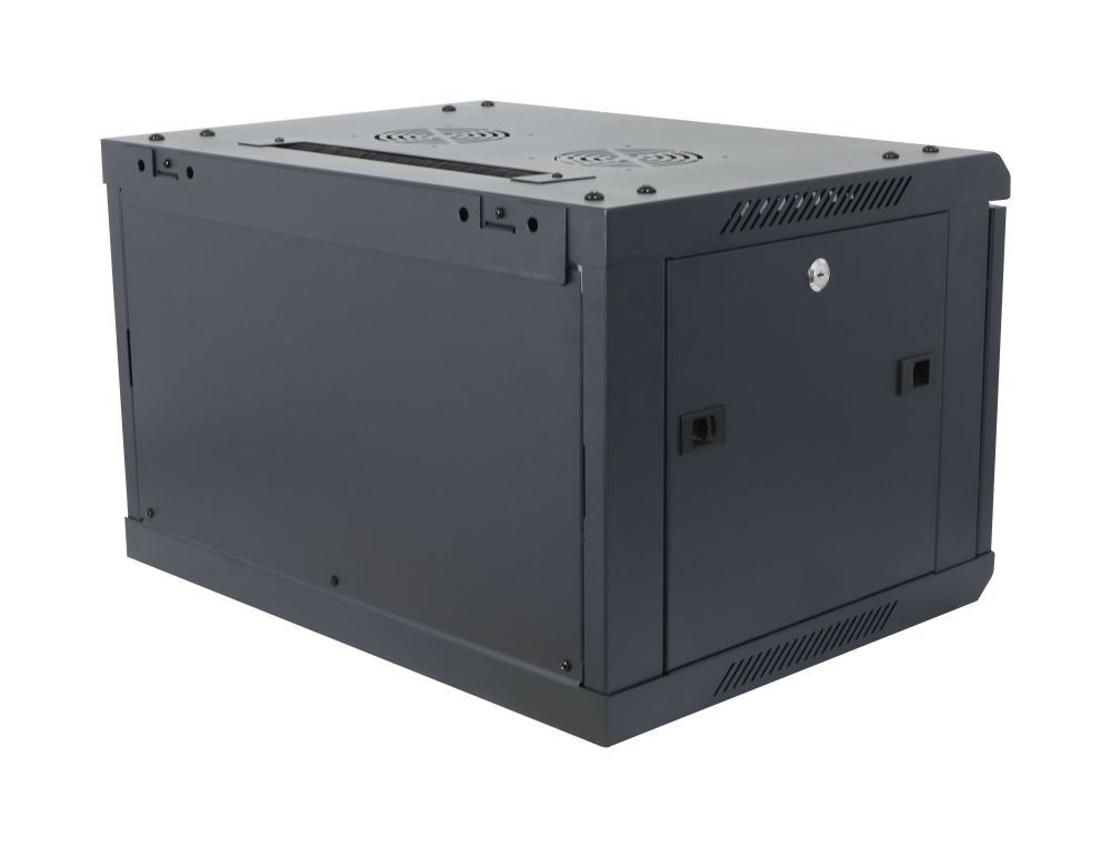 ALLNET 19"Wandgehäuse, 15HE, 1-teilig, T450mm, Schwarz, zerlegt(Flat Pack), SMA-Serie,