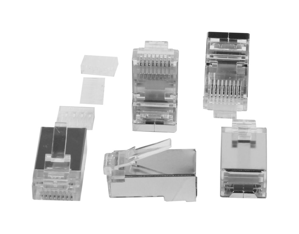 TP-Stecker TP, S-UTP, CAT6/CAT6A, 100-Pack, ohne Tülle, mit Einfädelkamm, Synergy21 TP-Stecker TP, S-UTP, CAT6/CAT6A, 100-Pack, ohne Tülle, mit Einfädelkamm, Synergy21