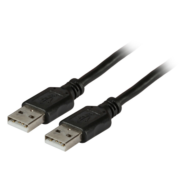 Kabel USB, A(St) => A(St),  1.8m, USB2.0, Schwarz,