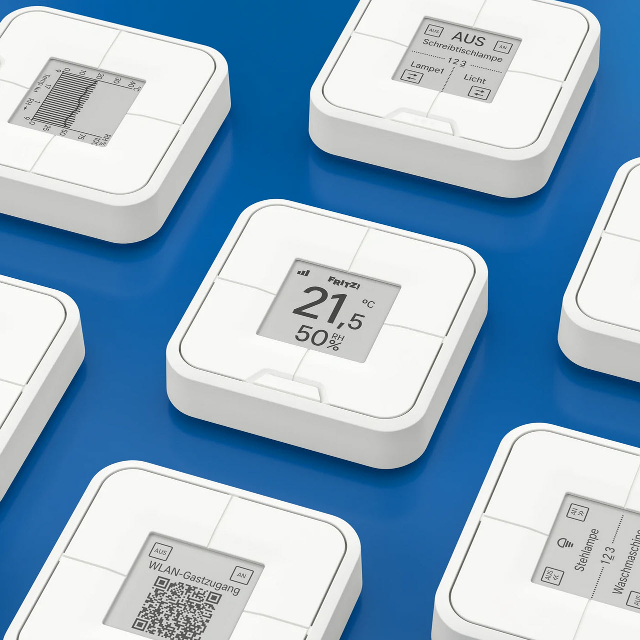 FRITZ!Smart Control 440  4fach Taster mit E-Paper-Display