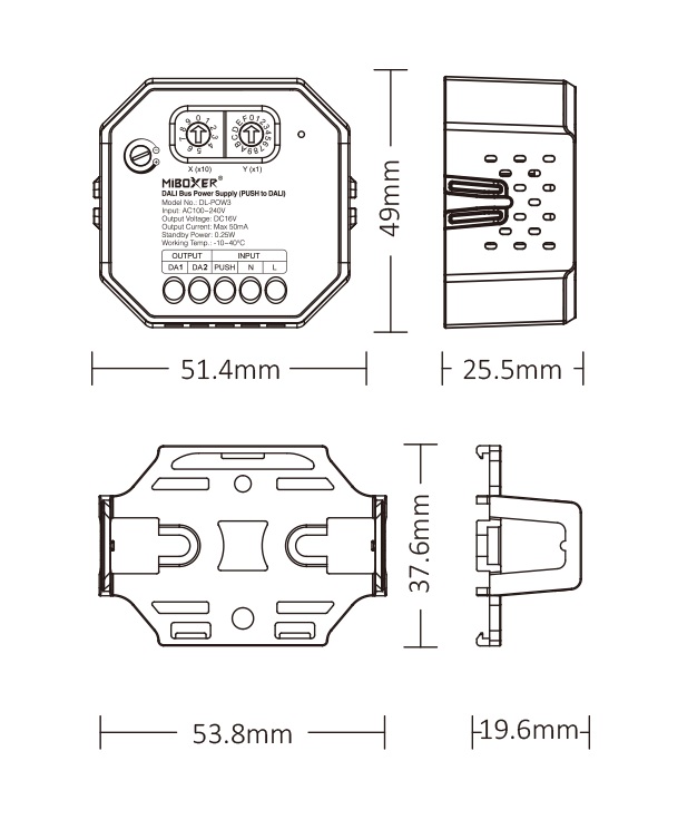 Synergy 21 LED DALI Bus-Stromversorgung (PUSH auf DALI) passend für Hutschiene *Milight/Miboxer*