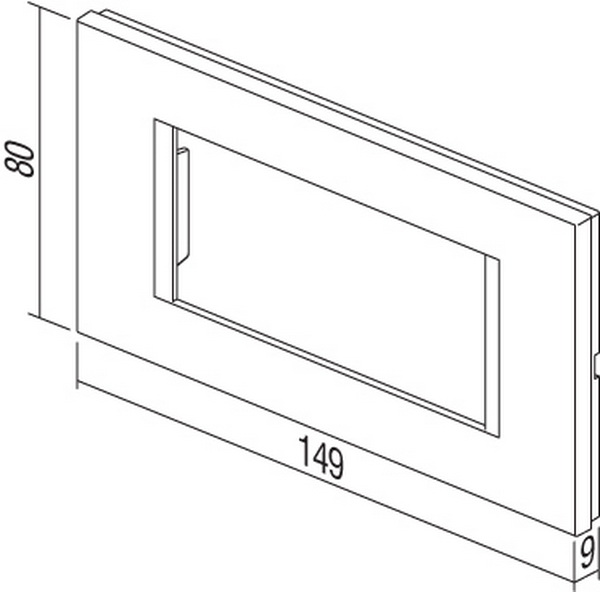 TEM Serie  Modul Rahmen OL COVER PLATE LINE4M PW