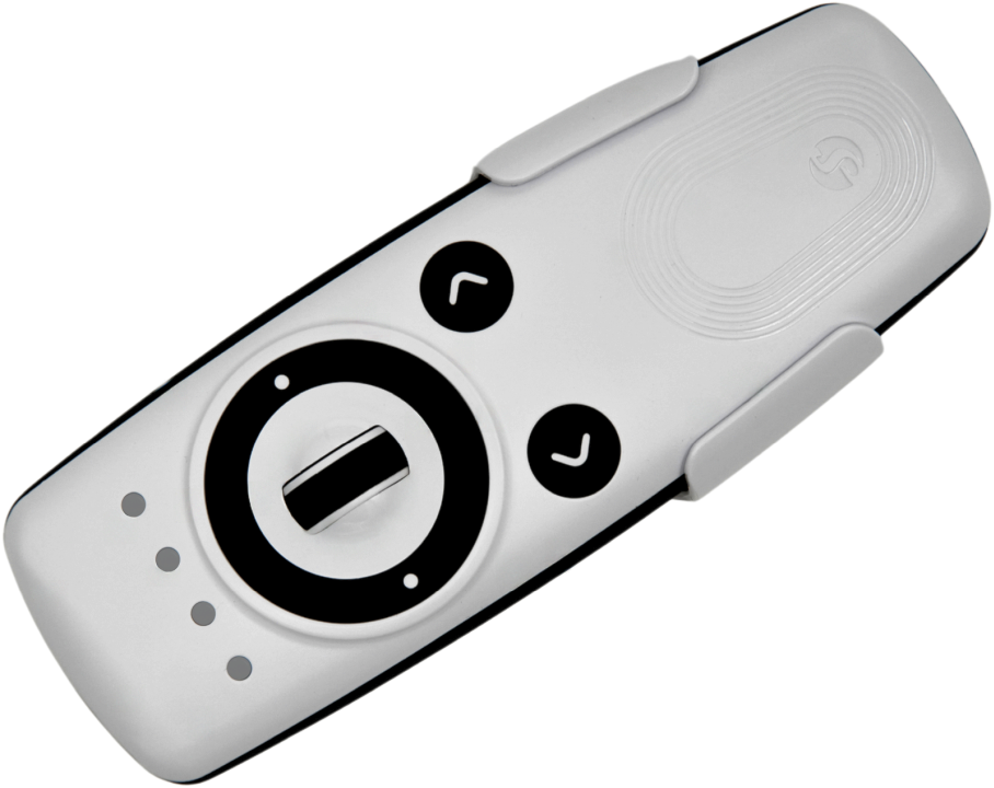 Shelly · Plug & Play · "Blu Remote Control ZB white" · Fernbedienung inkl. Halterung · BT · Zigbee · 4 Kanäle · Gestensteuerung · Scrollrad · 2x AAA e
