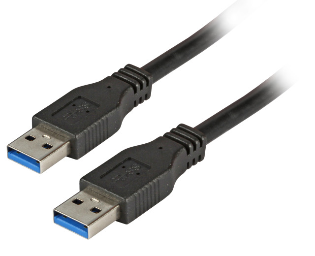 Kabel USB, A(St) => A(St),  1.0m, USB3.0, schwarz, Premium,