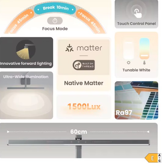 Yeelight Smart LED Desk Lamp D1 Matter