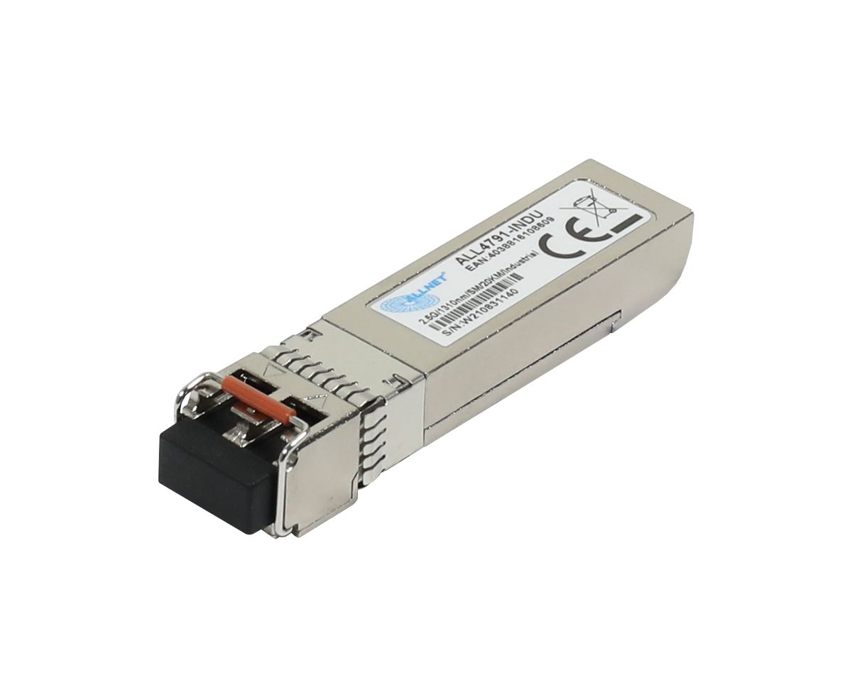 ALLNET Switch Modul ALL4791-INDU  SFP(Mini-GBIC), 2,5Gbit, Singlemode/LC, Industrial -40/+85 Grad,