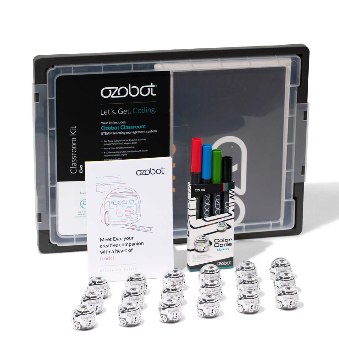 Ozobot MINT Coding Roboter Schulset Evo Classroom Kit 18 Robots