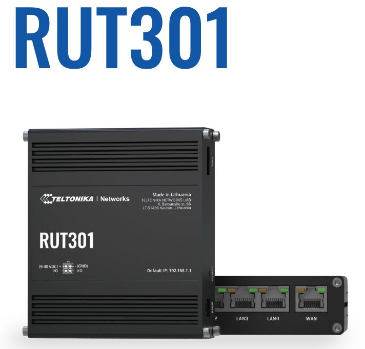Teltonika RUT301 (EU) ethernet router Cellular network router