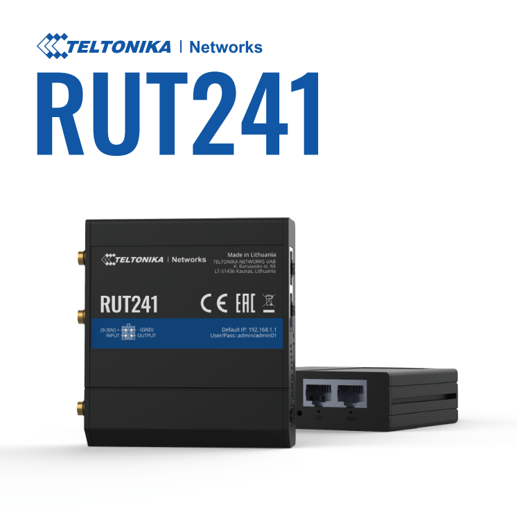 Teltonika · Router · RUT241 · Kompakter-4G/LTE Router Teltonika · Router · RUT241 · Kompakter-4G/LTE Router